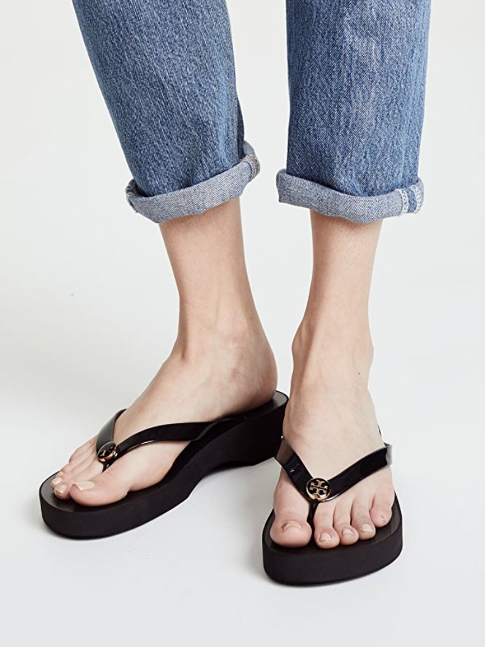 Tory Burch Cutout Wedge Flip-Flop